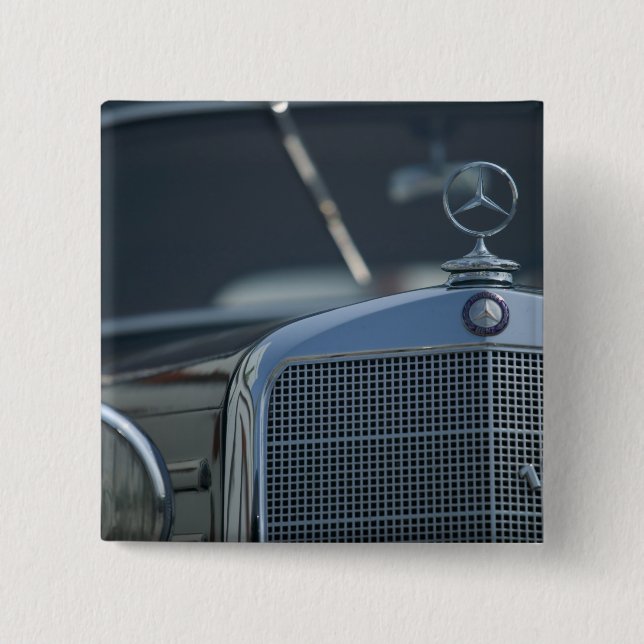 Badge Carré 5 Cm Mercedes antique 4 (Devant)