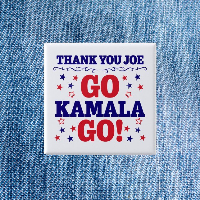 Badge Carré 5 Cm Merci Joe | Go Kamala Go ! (Créateur téléchargé)