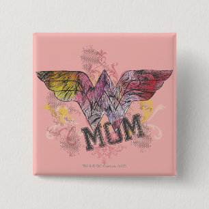 Badge Carré 5 Cm Merde Maman Média Mixte