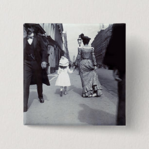 Badge Carré 5 Cm Mère 1880 + Fille à Boston
