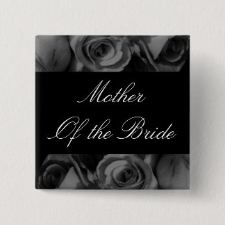 Badge Carré 5 Cm Mère de la jeune mariée - style de police/taille -