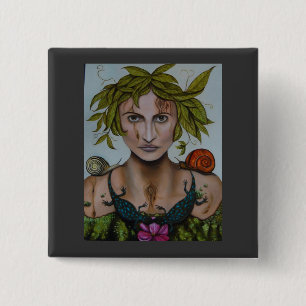 Badge Carré 5 Cm Mère nature aka Lavina