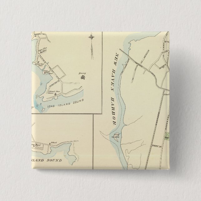 Badge Carré 5 Cm Meriden nord (Devant)