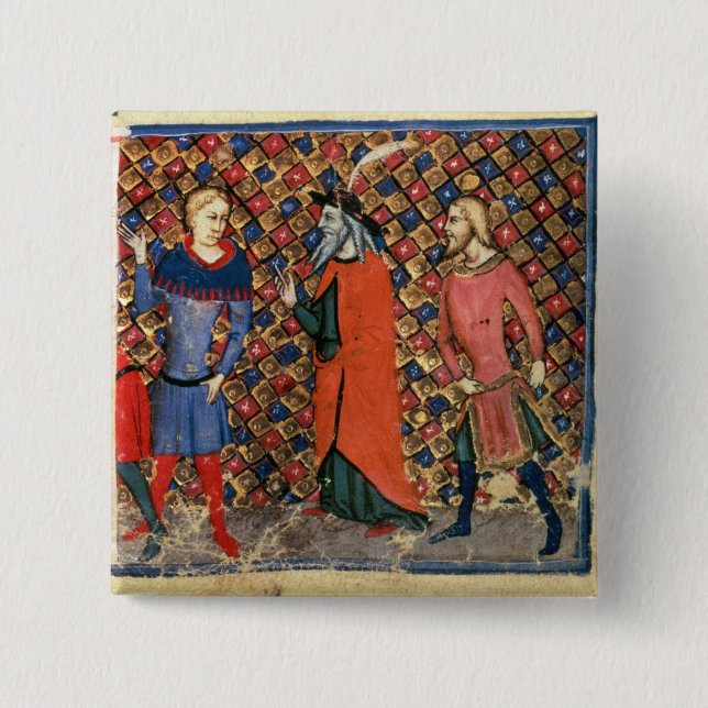 Badge Carré 5 Cm MERLIN tutoring Arthur (Devant)