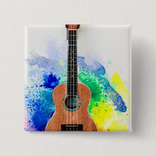 Badge Carré 5 Cm Merveilleuse guitare