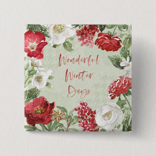 Badge Carré 5 Cm Merveilleuses journées d'hiver