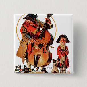 Badge Carré 5 Cm Messieurs du YE Merrie de repos de Dieu