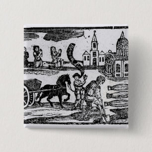 Badge Carré 5 Cm Mettez en évidence vos morts, la grande peste de