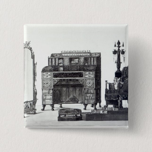 Badge Carré 5 Cm Meubles dans le style Grec (Devant)