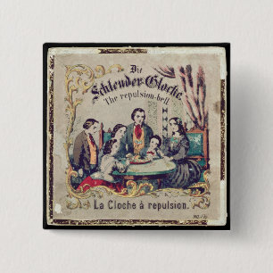 Badge Carré 5 Cm Meurent Schleuder Glocke - la cloche de répulsion