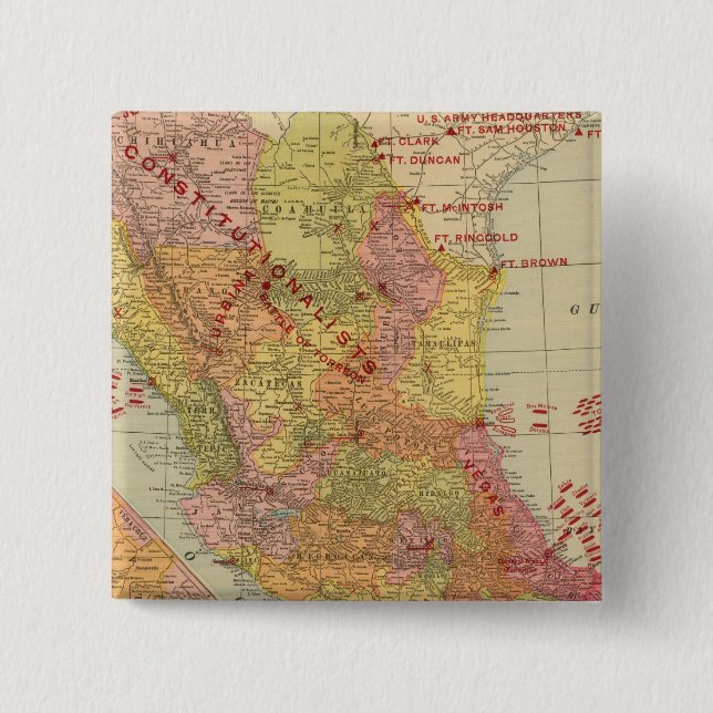 Badge Carré 5 Cm Mexique 9 (Devant)