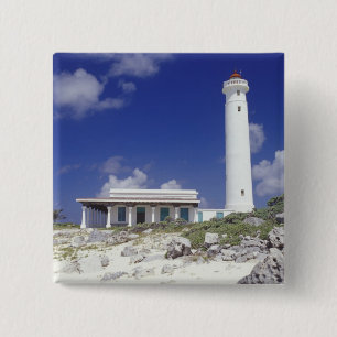 Badge Carré 5 Cm Mexique, Cozumel. Phare de Punta Sur Celarain.