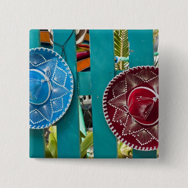 Badge Carré 5 Cm Mexique, Cozumel. Souvenirs à l'Isla de Cozumel (Devant)