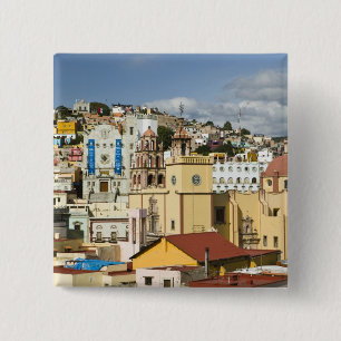 Badge Carré 5 Cm Mexique, État de Guanajuato, Guanajuato. Basiliqu