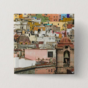 Badge Carré 5 Cm Mexique, État de Guanajuato, Guanajuato. Templo de