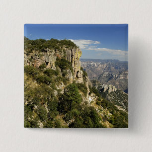 Badge Carré 5 Cm Mexique, Etat du Chihuahua, Canyon du cuivre. CECI
