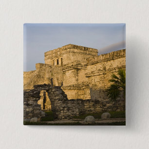 Badge Carré 5 Cm Mexique, Quintana Roo, péninsule du Yucatan,