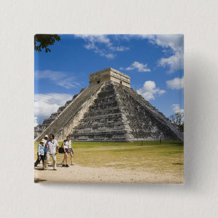 Badge Carré 5 Cm Mexique, Quintana Roo, près de Cancun, Chichen 4