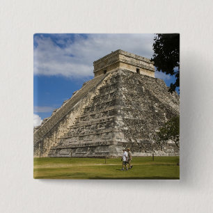 Badge Carré 5 Cm Mexique, Quintana Roo, près de Cancun, Chichen 6