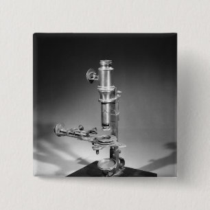 Badge Carré 5 Cm Microscope