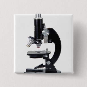 Badge Carré 5 Cm Microscope optique 2