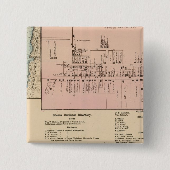 Badge Carré 5 Cm Middletown (Devant)