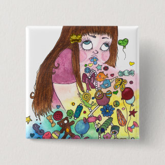 Badge Carré 5 Cm Mignon vomissez