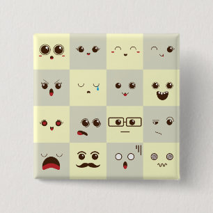 Badge Carré 5 Cm Mignonne face
