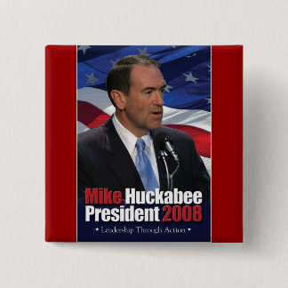 Badge Carré 5 Cm Mike Huckabee et vieille gloire
