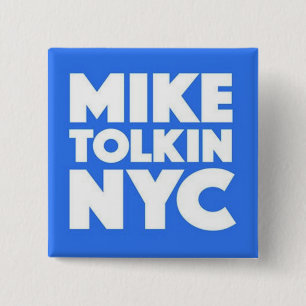 BADGE CARRÉ 5 CM MIKE TOLKIN NYC 2017