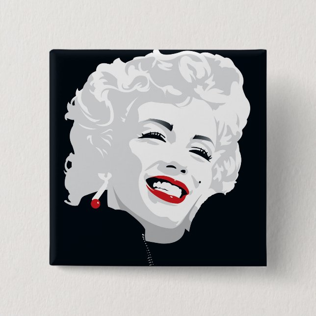 Badge Carré 5 Cm Miki Marilyn (Devant)