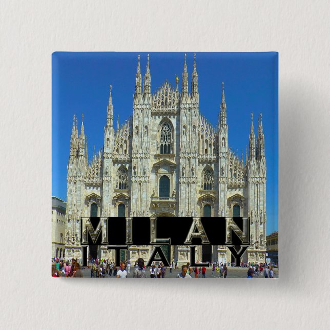 Badge Carré 5 Cm Milan (Devant)