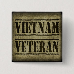 Badge Carré 5 Cm Militaires de vétéran du Vietnam