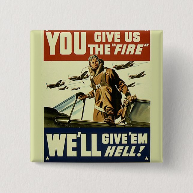 Badge Carré 5 Cm Militaires vintages (Devant)