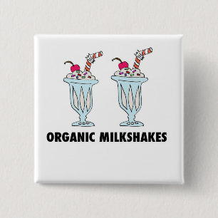 Badge Carré 5 Cm Milkshakes organiques