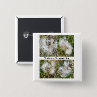 Badge Carré 5 Cm Milkweed | Naturel