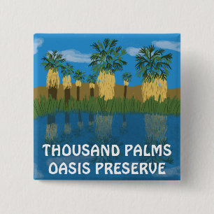 Badge Carré 5 Cm MILLE Palm Oasis Coachella Valley Calif DESERT