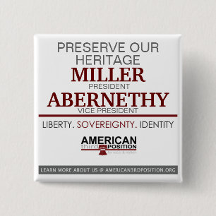 Badge Carré 5 Cm Miller/Abernethy 2012