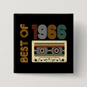 Badge Carré 5 Cm Millésime 1966 Fabriqué en 1966 60e Anniversaire 6