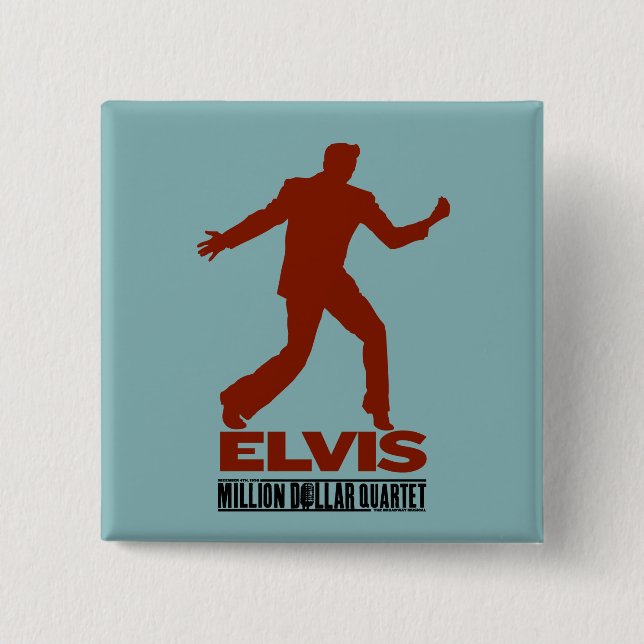 Badge Carré 5 Cm Million de quartet Elvis du dollar (Devant)