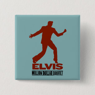Badge Carré 5 Cm Million de quartet Elvis du dollar