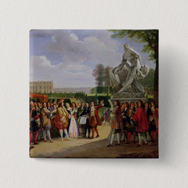 Badge Carré 5 Cm Milo de Louis XIV Puget consacrant 'de (Devant)