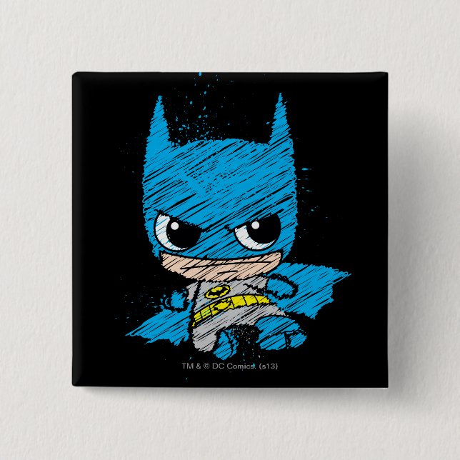 Badge Carré 5 Cm Mini-Batman (Devant)