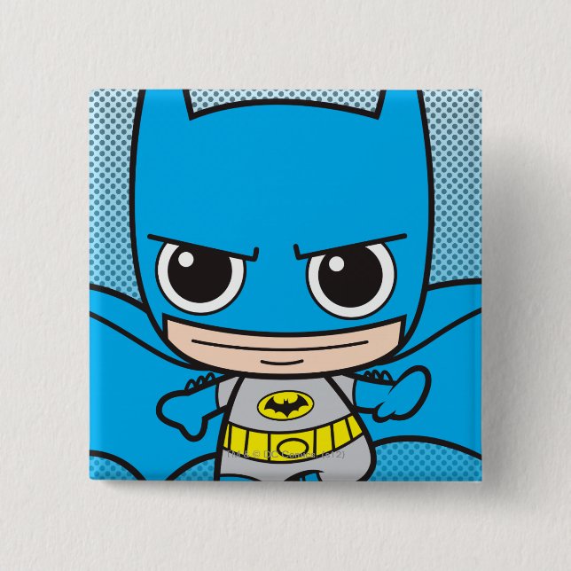 Badge Carré 5 Cm Mini-Batman En Course (Devant)