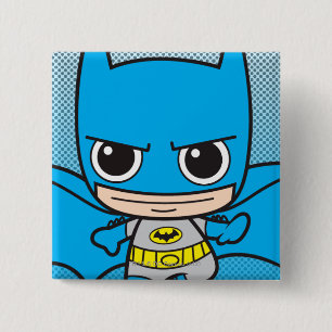 Badge Carré 5 Cm Mini-Batman En Course