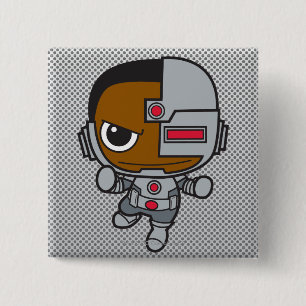 Badge Carré 5 Cm Mini-Cyborg