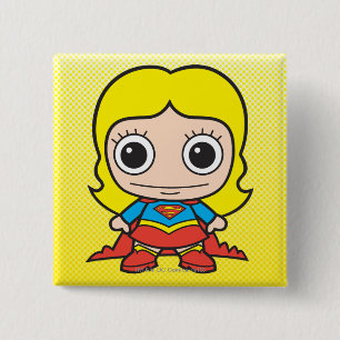 Badge Carré 5 Cm Mini Supergirl