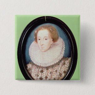 Badge Carré 5 Cm Miniature de la Reine Elizabeth I