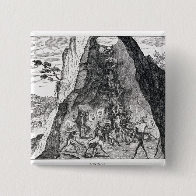 Badge Carré 5 Cm Mining', Francfort, 1602 (Devant)