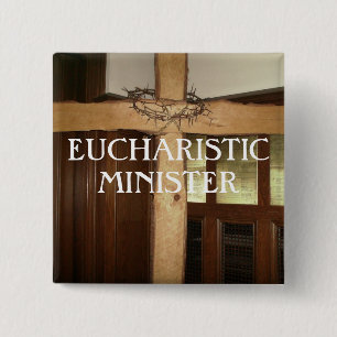 BADGE CARRÉ 5 CM MINISTRE EUCHARISTIQUE